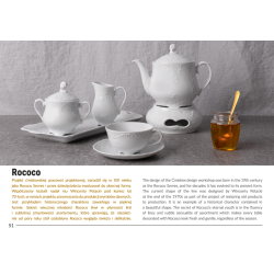 Серія білої посуди Rococo